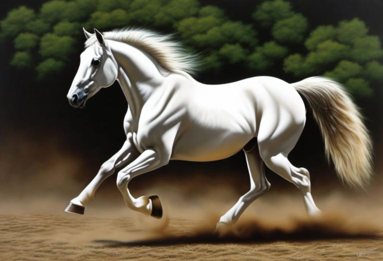 Airbrush Art,Airbrush Art, Animal, horse, no humans, horse, realistic, signature, solo, nature, forest