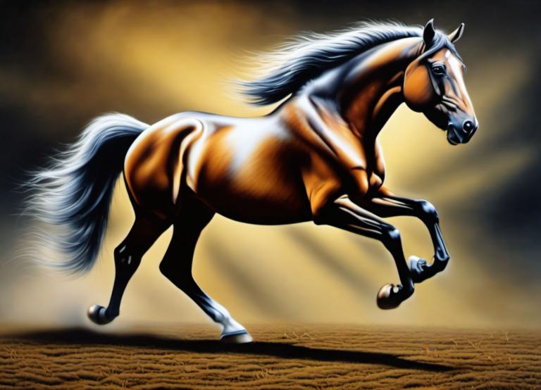 Airbrush Art,Airbrush Art, Animal, horse, no humans, realistic, horse, solo, full body, signature