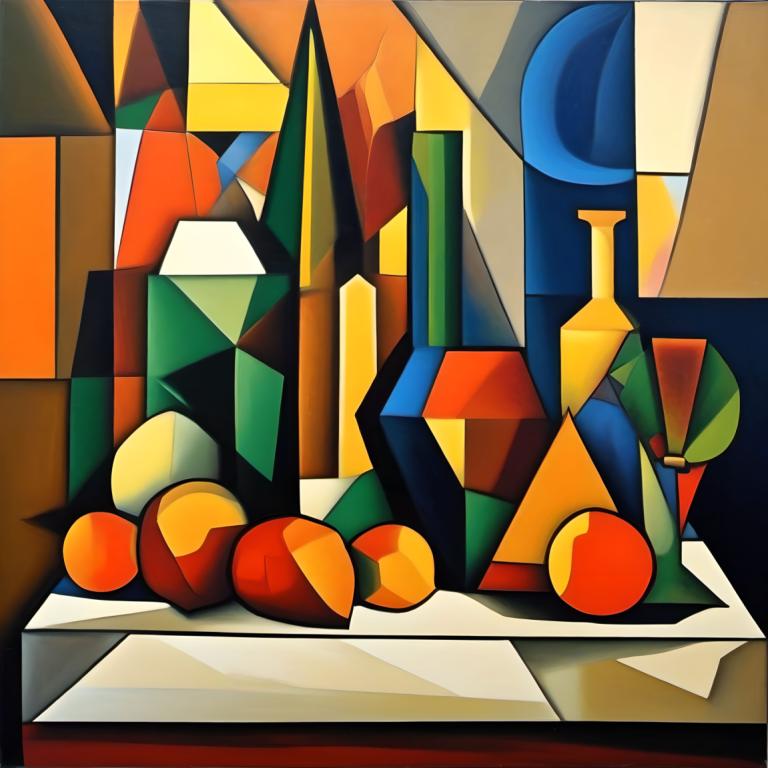 Cubism,Cubism, Still life, still life, no humans, solo, gem, stained glass, still life