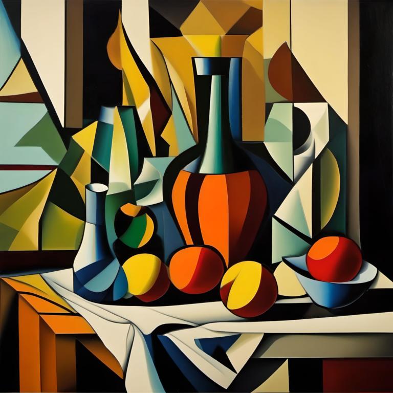 Cubism,Cubism, Still life, still life, no humans, solo, window, pokemon (creature), indoors, gem