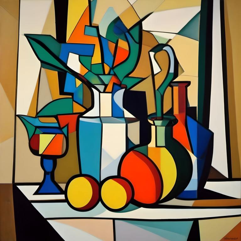 Cubism,Cubism, Still life, still life, no humans, solo, pokemon (creature), cup, indoors, window