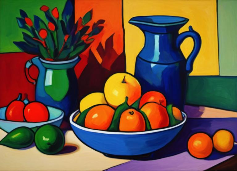 Fauvism,Fauvism, Still life, still life, no humans, fruit, food, food focus, still life, plant