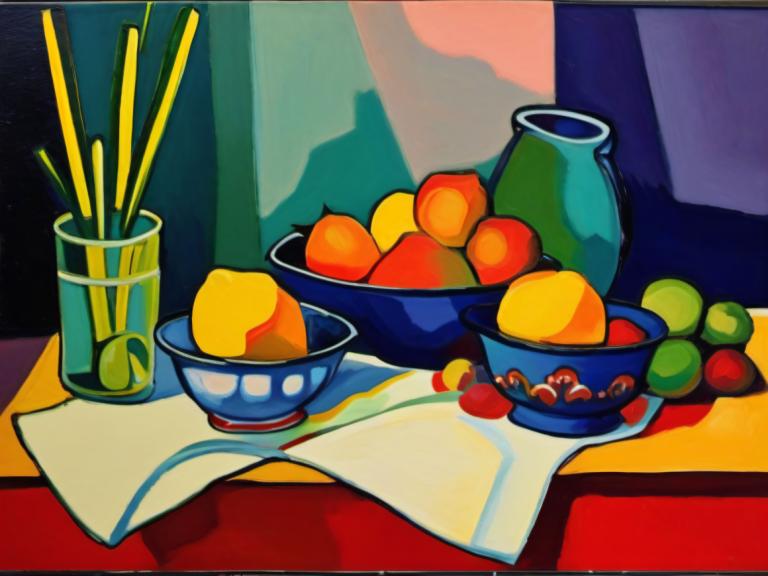 Fauvism,Fauvism, Still life, still life, food, no humans, fruit, bowl, food focus