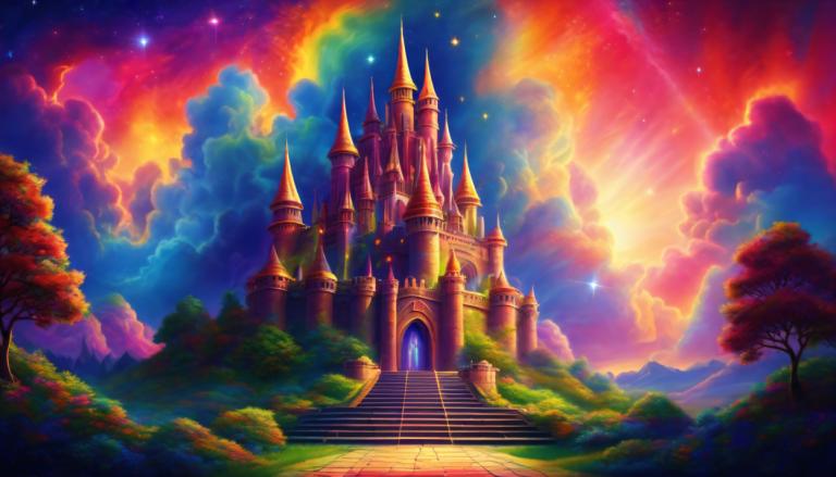 Pintura con luz,Pintura con luz, Castillo, castillo, escenario, no humanos, árbol, escaleras, cielo