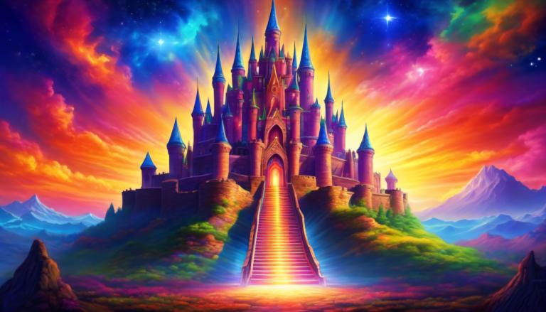 Pintura con luz,Pintura con luz, Castillo, castillo, escenario, no humanos, cielo, montaña, cielo estrellado)