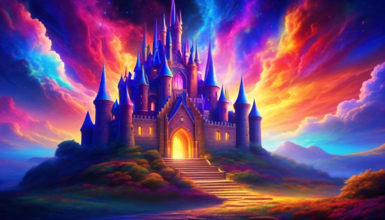 Pintura con luz,Pintura con luz, Castillo, castillo, escenario, no humanos, cielo, escaleras, nube