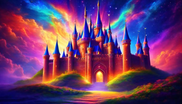 Light Painting,Light Painting, Castle, castle, no humans, scenery, sky, cloud, star (sky), castle, outdoors