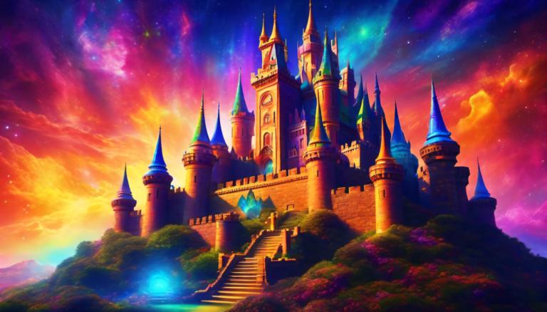 Pintura con luz,Pintura con luz, Castillo, castillo, escenario, escaleras, cielo, cielo estrellado), castillo