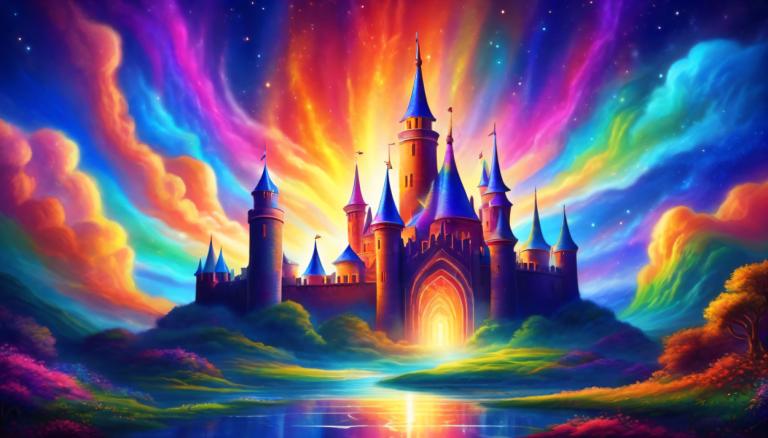 Pintura con luz,Pintura con luz, Castillo, castillo, escenario, no humanos, cielo, árbol, cielo estrellado)