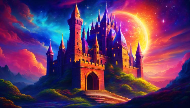 Pintura con luz,Pintura con luz, Castillo, castillo, no humanos, escenario, cielo, cielo estrellado), luna