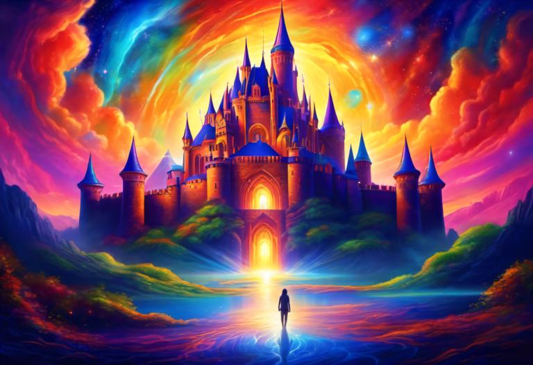 Pintura con luz,Pintura con luz, Castillo, castillo, escenario, cielo, nube, cielo estrellado), castillo