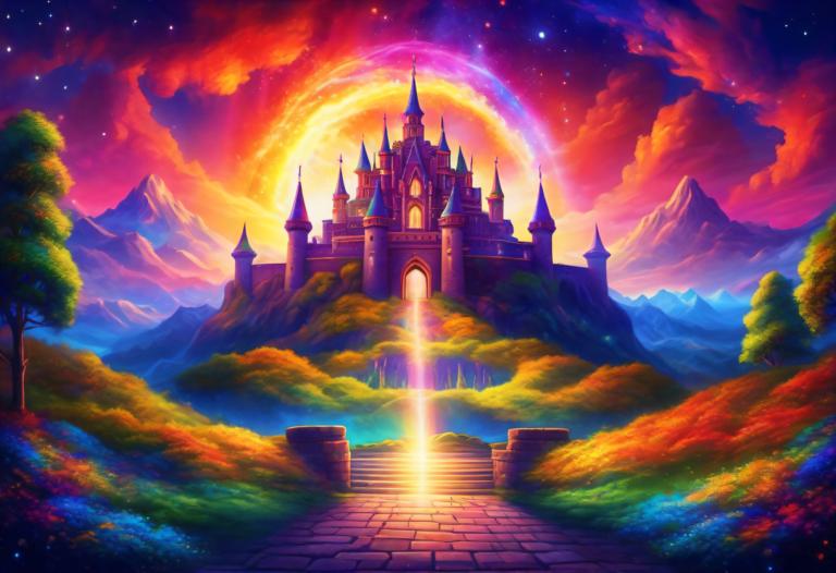 Pintura con luz,Pintura con luz, Castillo, castillo, no humanos, escenario, cielo, árbol, cielo estrellado)