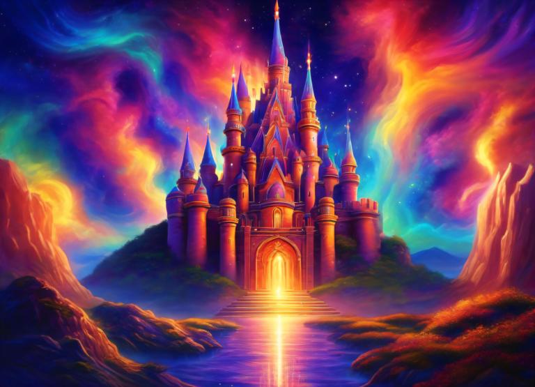 Pintura con luz,Pintura con luz, Castillo, castillo, escenario, no humanos, cielo, cielo estrellado), agua