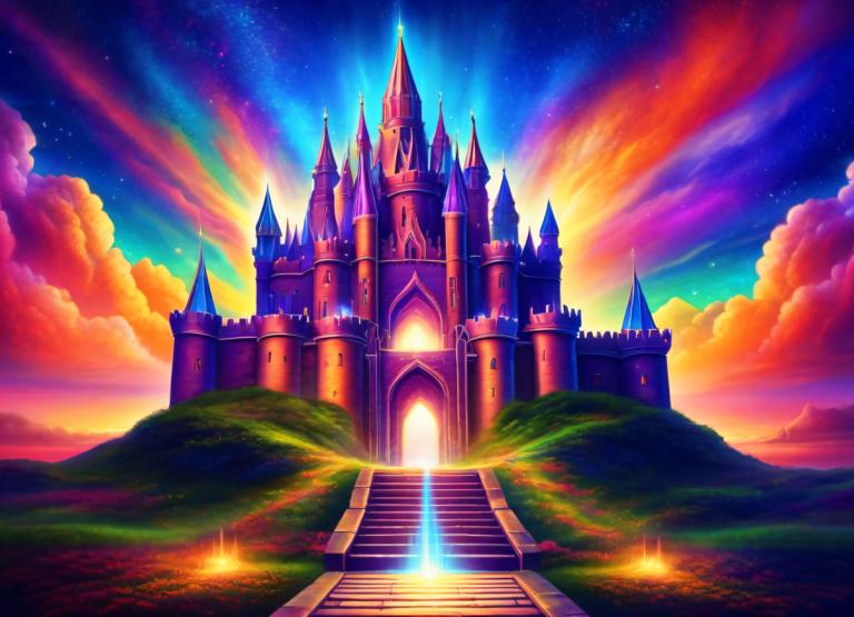 Pintura con luz,Pintura con luz, Castillo, castillo, no humanos, escenario, cielo, cielo estrellado), nube