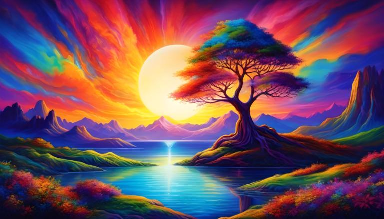 Pintura con luz,Pintura con luz, Naturaleza, paisaje, no humanos, escenario, árbol, sol, montaña, cielo