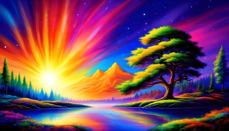 Pintura con luz,Pintura con luz, Naturaleza, paisaje, no humanos, árbol, escenario, cielo estrellado), cielo