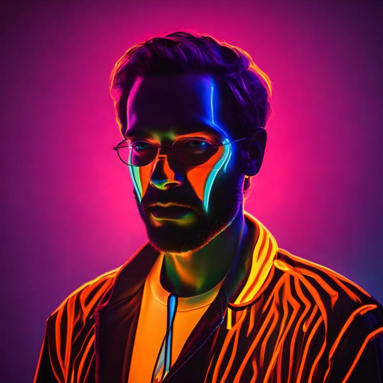 Fluorescent Painting,Fluorescent Painting, People, man, 1boy, male focus, solo, facial hair, dark skin