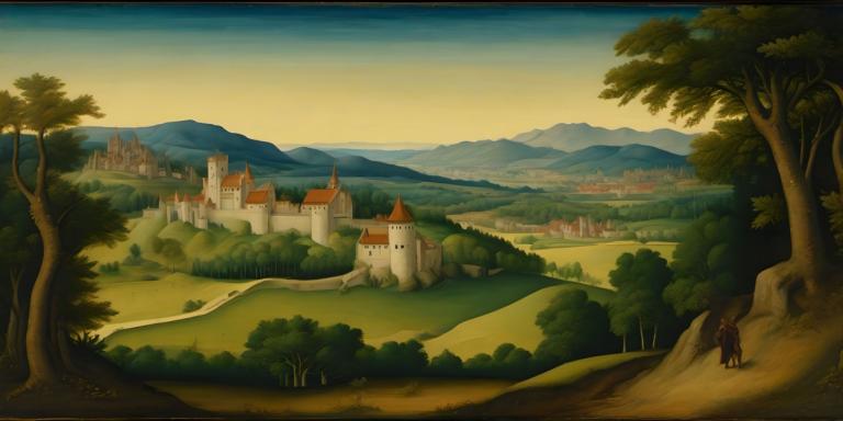 Tempera,Tempera, Nature, medieval european landscape, scenery, tree, outdoors, no humans, sky, nature