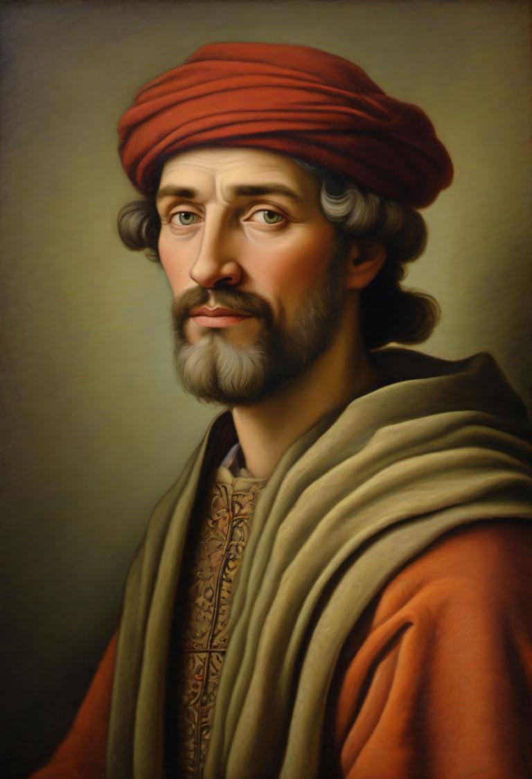 Pastel,Pastel, Gente, hombre medieval europeo, retrato, solo, 1 chico, enfoque masculino, vello facial