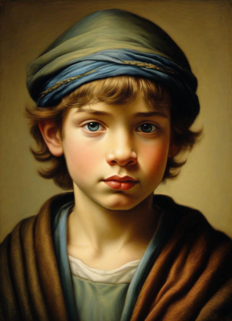 Pastel,Pastel, Oameni, băiat european medieval, portret, solo, focalizare masculină, păr blond, realist