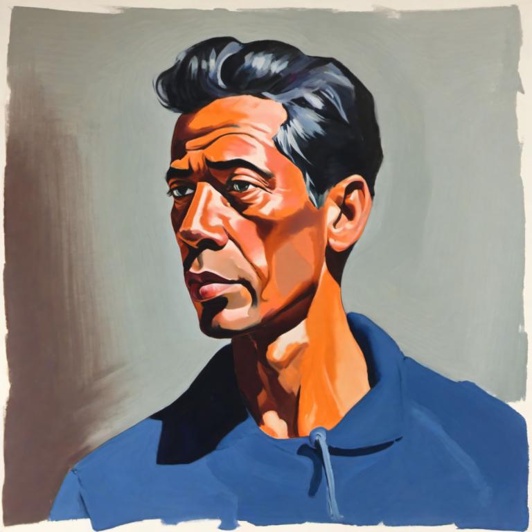 Gouache,Gouache, Gente, hombre, 1 chico, solo, enfoque masculino, pelo negro, camisa, retrato, vello facial