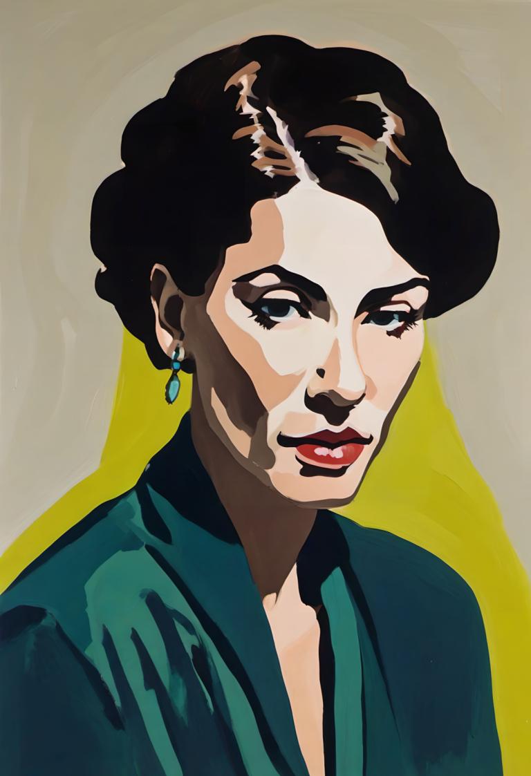 Gouache,Gouache, People, woman, solo, 1girl, jewelry, earrings, black hair, red lips, lipstick, makeup