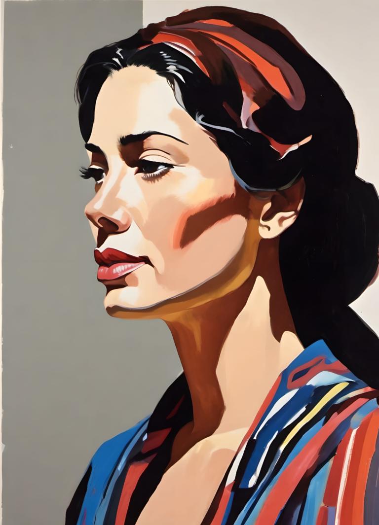 Gouache,Gouache, People, woman, 1girl, solo, black hair, hairband, black eyes, long hair, lips, makeup