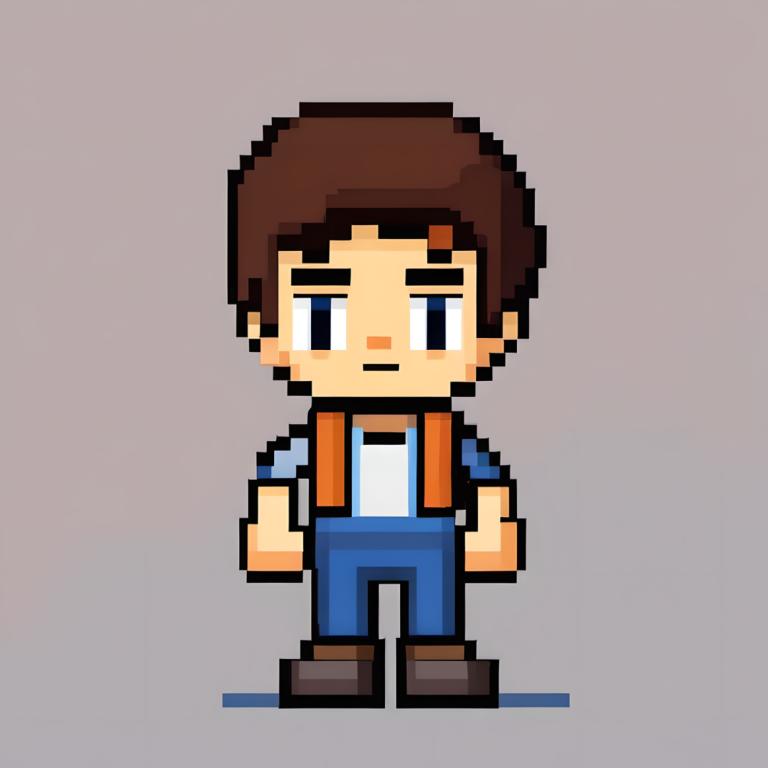 Arte pixelata,Arte pixelata, Persone, ragazzo, 1 ragazzo, assolo, capelli castani, focus maschile