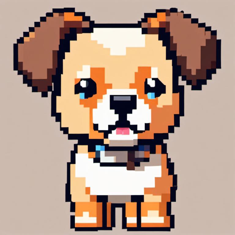 Pixel Kunst,Pixel Kunst, Tiere, Hund, keine Menschen, Solo, Pokémon (Kreatur), einfacher Hintergrund, Weinen