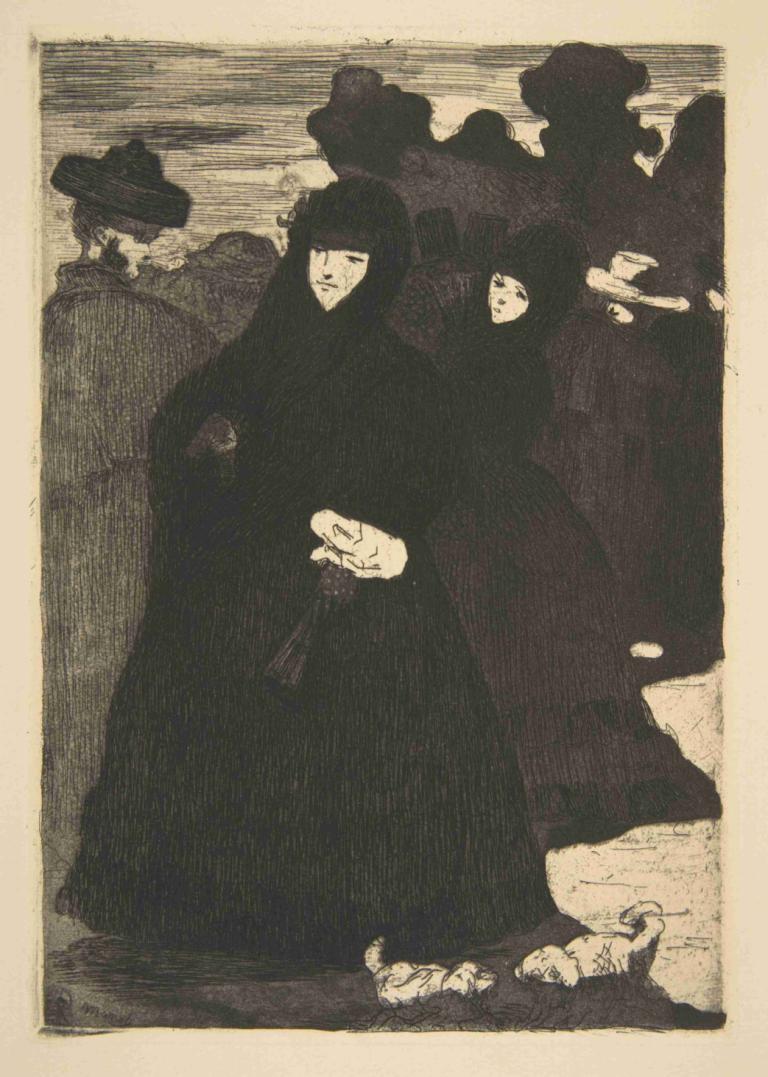 At the Prado,Edouard Manet,Copperplate Etching,Copperplate Etching, monochrome, own hands together, standing