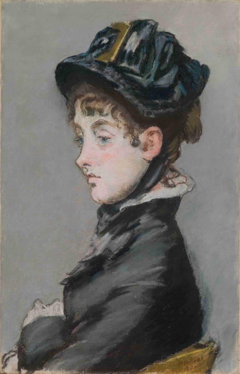 Madame Guillemet,Frau Guillemet,Edouard Manet,Ölgemälde,Ölgemälde, Solo, 1Junge, blaue Augen, Oberkörper