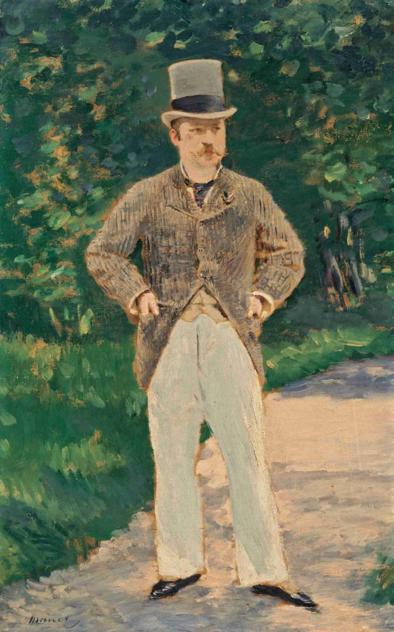 Portrait De Monsieur Brun,Portret van Monsieur Brun,Edouard Manet,Olieverf,Olieverf, mannelijke focus, solo