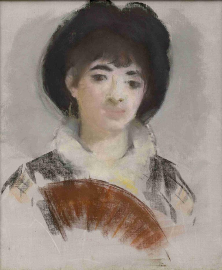 Portrait of Countess Albazzi,Portret van gravin Albazzi,Edouard Manet,Olieverf,Olieverf, solo, 1meisje