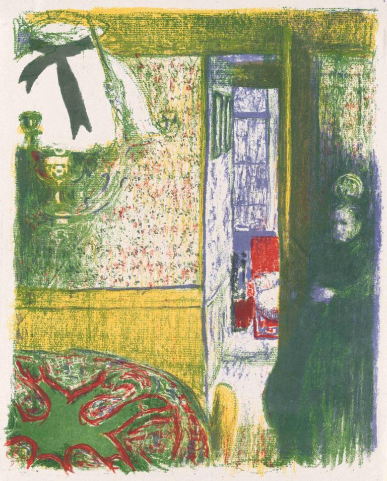 Interieur à la suspension,Interieur an der Aufhängung,Edouard Vuillard,Tempera,Tempera, Solo, 1Mädchen