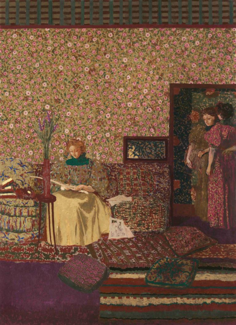 Personnages dans un intérieur. L'intimité,Edouard Vuillard,Peinture à l'huile,Peinture à l'huile, séance