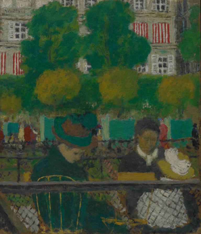 The Tuileries Gardens, Paris,Tuilerierne, Paris,Edouard Vuillard,Oliemaleri,Oliemaleri, træ, udendørs