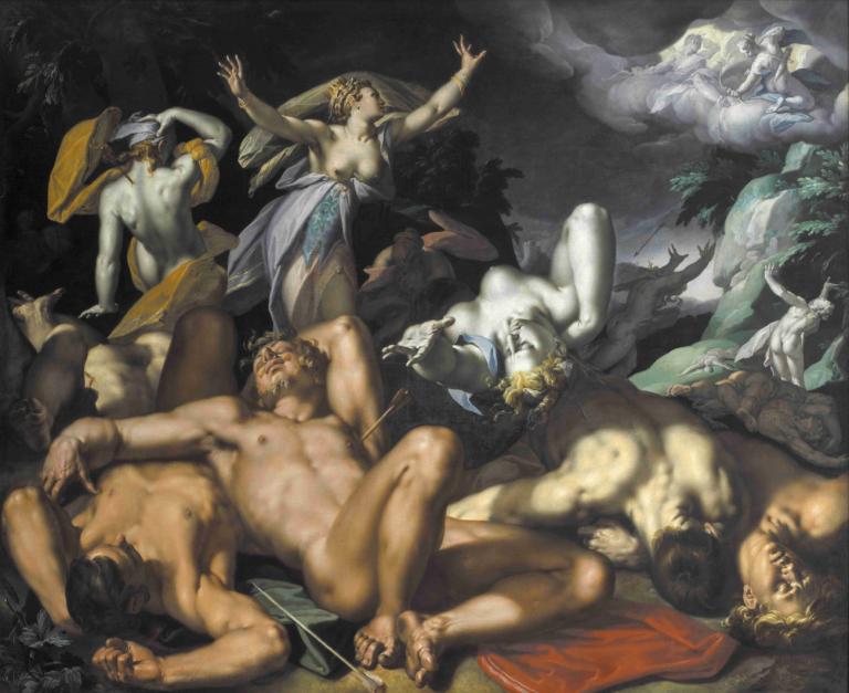 Apollo and Diana Punishing Niobe by Killing her Children,Abraham Bloemaert,Oil Painting,Oil Painting