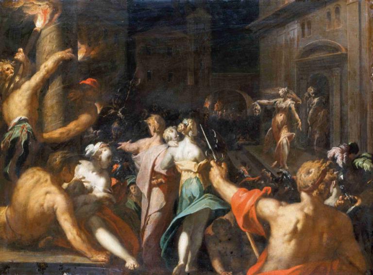 Judith Displays the Head of Holofernes,Judith visar upp Holofernes huvud,Abraham Bloemaert,Oljemålning