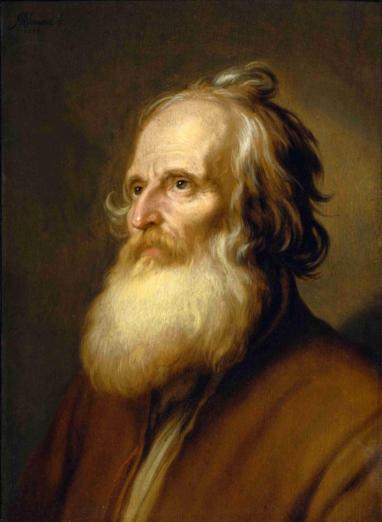 Old Man,Gammal man,Abraham Bloemaert,Oljemålning,Oljemålning, solo, 1 pojke, manligt fokus, ansiktshår, skägg