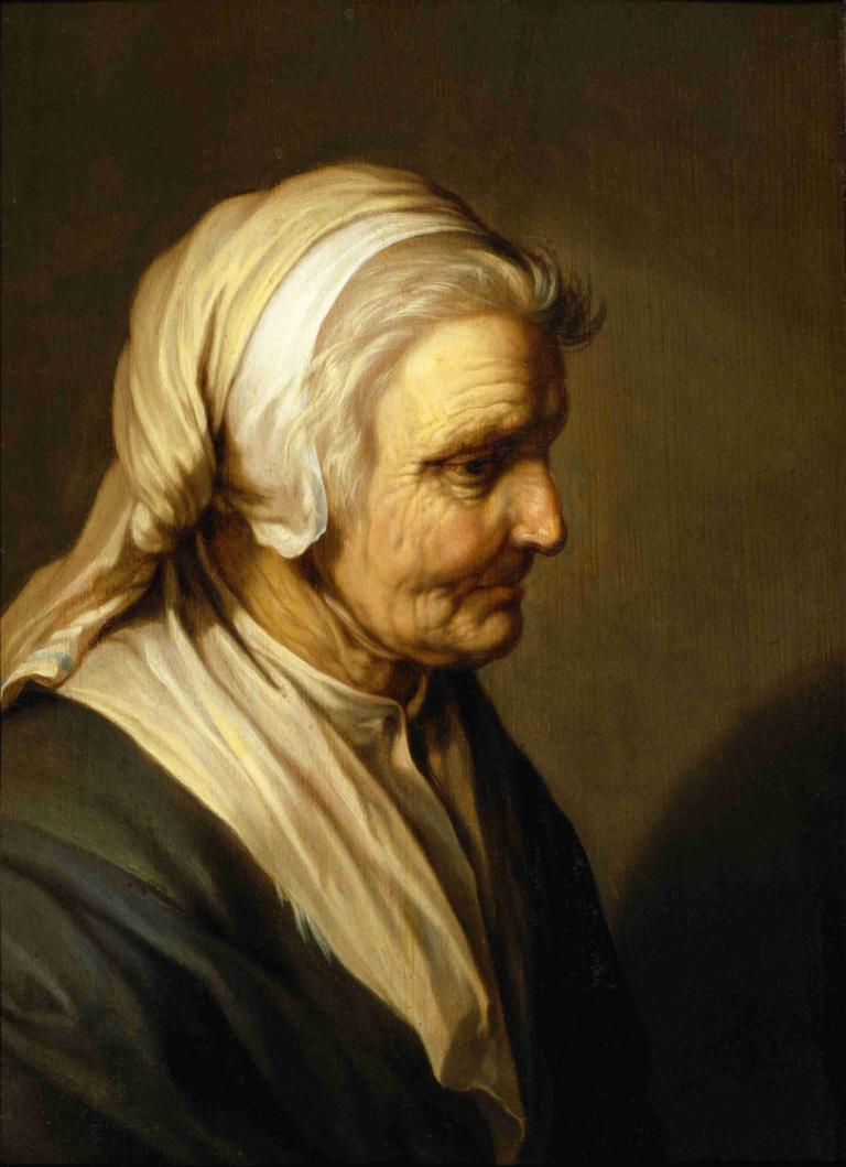 Old Woman,Gammal kvinna,Abraham Bloemaert,Oljemålning,Oljemålning, gammal, gammal kvinna, solo, gammal man