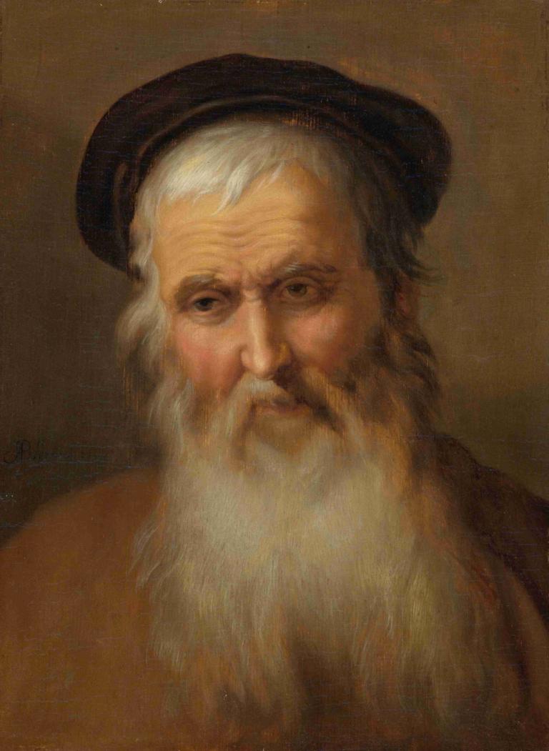 Portrait Of An Elderly Man,Porträtt av en äldre man,Abraham Bloemaert,Oljemålning,Oljemålning, 1 pojke