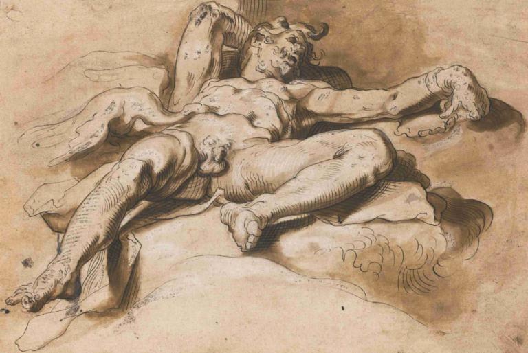 Prometheus Chained, The Griffon Vulture Tearing At His Liver,사슬에 묶인 프로메테우스, 간을 찢는 그리폰 독수리,Abraham Bloemaert