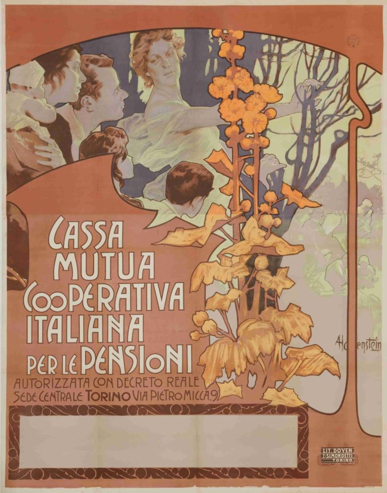 Cassa Nazionale Mutua Cooperativa Per Le Pensioni,Adolfo Hohenstein,Illustration,Illustration, tree