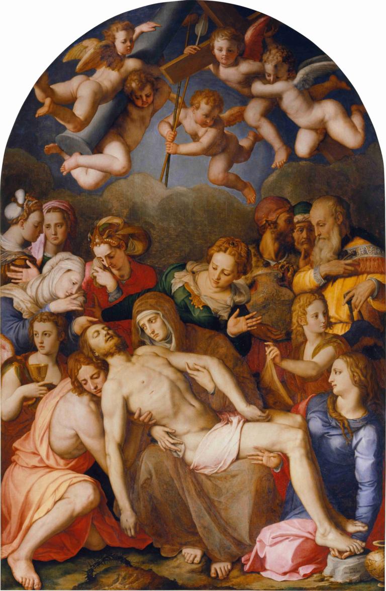 Deposition Of Christ,Низложение Христа,Agnolo Bronzino,Аньоло Бронзино,Картина Маслом,Картина Маслом