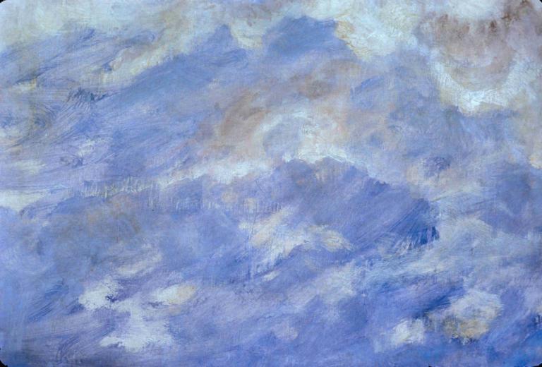 Cloud Study With Blue Sky,Étude de nuages avec ciel bleu,Albert Bierstadt,Peinture à l'huile