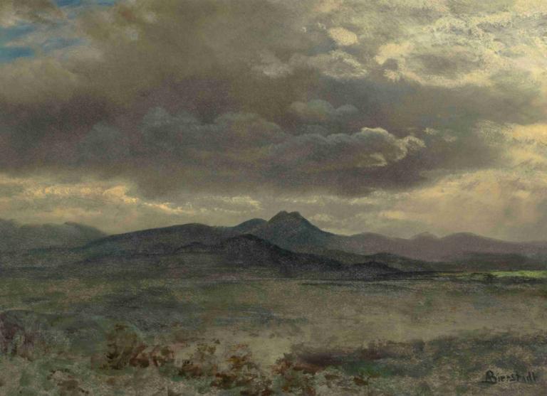 Cloud Study in San Francisco,Albert Bierstadt,Oil Painting,Oil Painting, no humans, scenery, cloud, outdoors