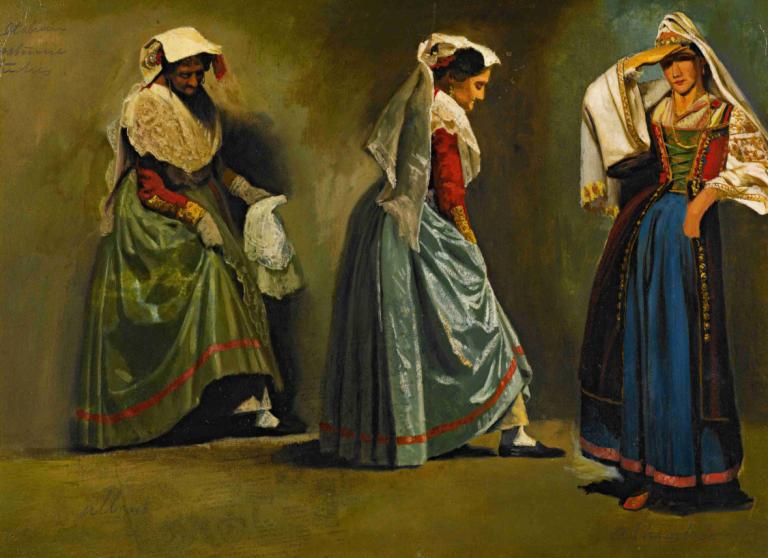 Italian Costume Studies,이탈리아 의상 연구,Albert Bierstadt,알버트 비어슈타트,오일 페인팅,오일 페인팅, 미술 패러디, 전통 의상, 1남, 남성 집중, 흑발