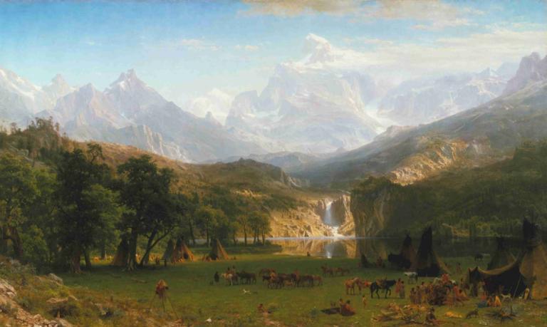 The Rocky Mountains, Lander's Peak,Τα Βραχώδη Όρη, Lander's Peak,Albert Bierstadt,Ελαιογραφία,Ελαιογραφία