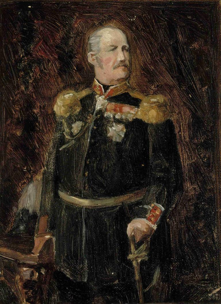 Portrait Of General Adjutant, Count Adolf Aminoff, Sketch,장군 보좌관, 아돌프 아미노프 백작의 초상화, 스케치,Albert Edelfelt