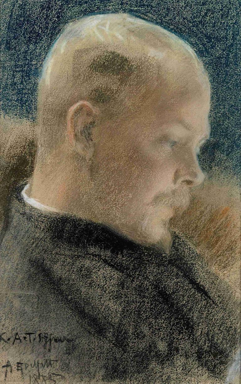 Portrait of the Author Karl A. Tavaststjerna,著者カール・A・タヴァストシュテルナの肖像,Albert Edelfelt,アルバート・エーデルフェルト,油絵,油絵